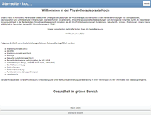 Tablet Screenshot of koch-physiotherapie.de